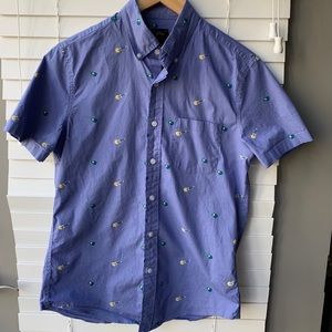J Crew men’s short sleeve button down Shirt size S